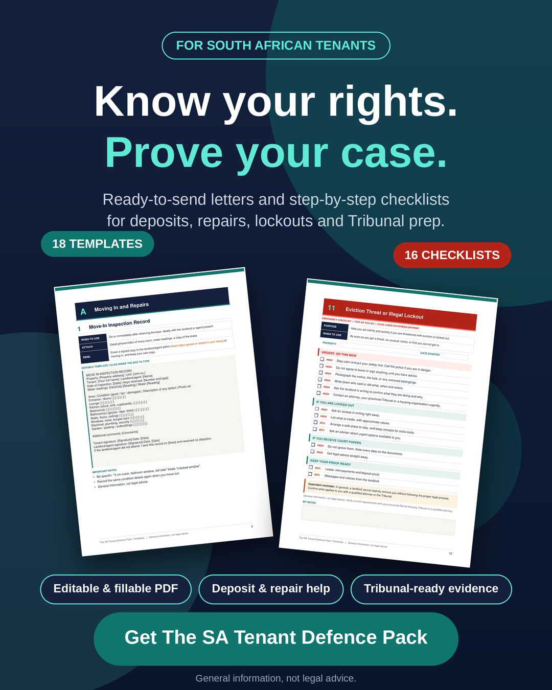 Tenant Defence Pack