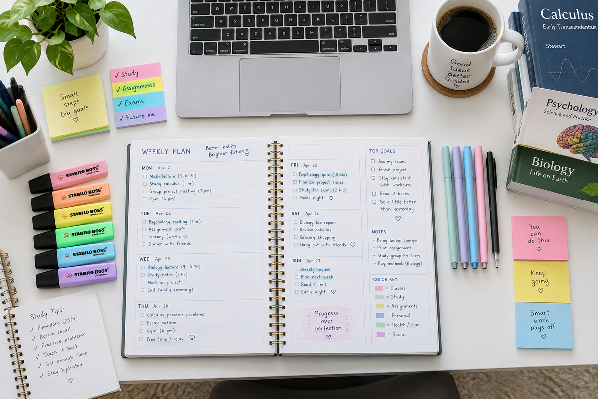 University Study Planner Excel Spreadsheet