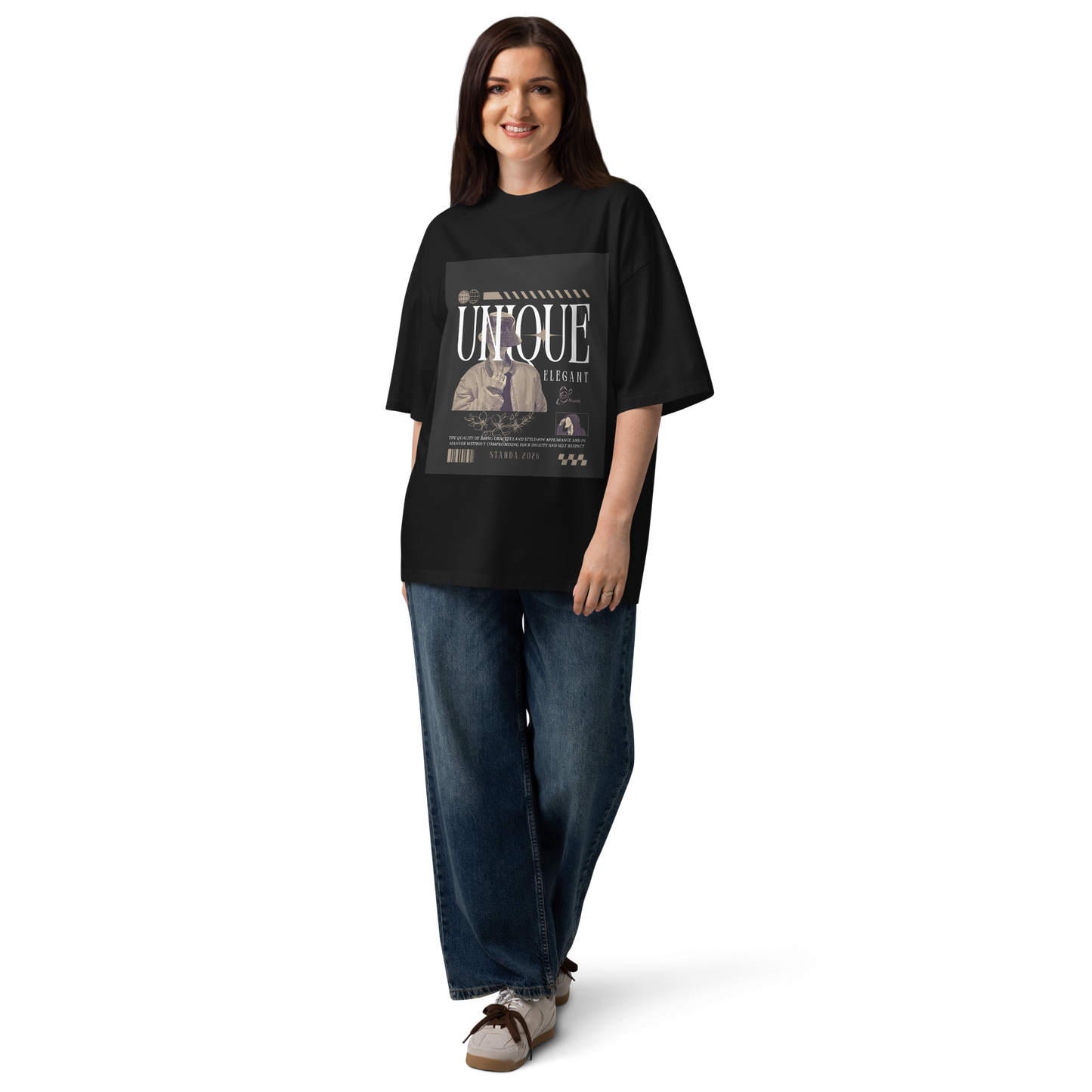 Black Oversized Graphic Tee