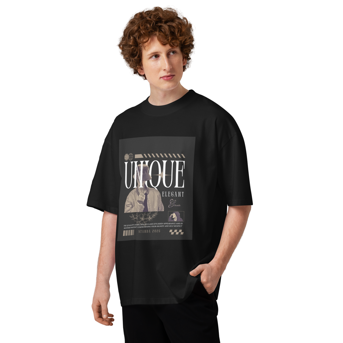 Black Oversized Graphic Tee